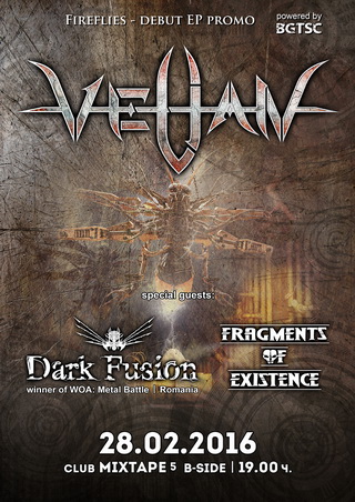 FRAGMENTS OF EXISTENCE ще са съпорт на концерта на VELIAN на 28-ми февруари