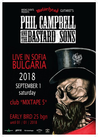 Phil Campbell And The Bastard Sons с концерт в София през 2018-а година