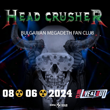 MEGADETH парти на 8-ми юни в клуб Live & Loud