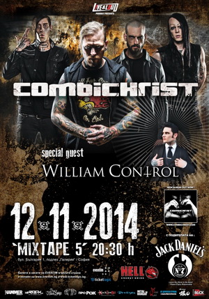 Последна информация за концерта на COMBICHRIST и WILLIAM CONTROL