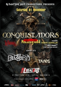 Последна информация за концерта на CONQUISTADORS на 1-ви ноември